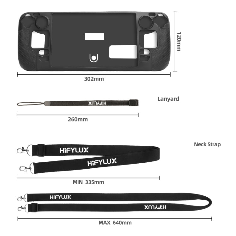For Steam Deck Hifylux ST - PF14 Game Console Silicone Case Anti - scratch Non - slip Handheld Case Lanyard, Silicone Case Black, Silicone Case Blue, Silicone Case Red, Silicone Case Orange - ORIWHIZSteam Deck AccessoriesSteam Deck Accessories Cover CaseToys & Hobbies