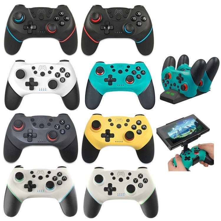 For Switch/ Switch OLED/Switch Lite Bluetooth Handle 6 - axis Wireless Gamepad, Yellow, Green, Silver Gray, Left Red Right Blue, Left Blue Right Red, Left Green Right Blue, Left Blue Right Green, Black White - ORIWHIZNintendo AccessoriesNintendo Accessories GamepadsToys & Hobbies