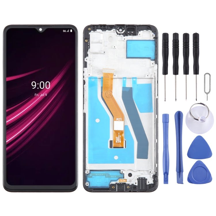 For T - Mobile REVVL V+ 5G LCD Screen Digitizer Full Assembly with Frame, For T - Mobile REVVL V+ 5G(with Frame) - ORIWHIZ