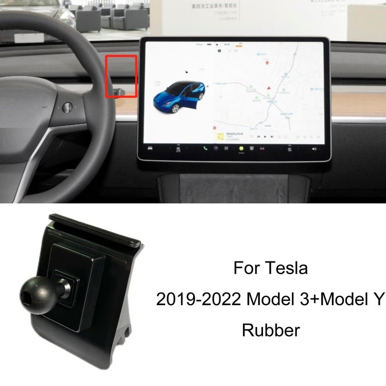 For Tesla Car Air Outlet Clip Phone Holder Base, 14 - 20 X Right + 16 - 21 S Right, 14 - 20 X Left + 16 - 21 S Left, 19 - 22 Model 3 Left, 19 - 22 Model 3+Model Y Rubber, 21 - 22 Model 3+Model Y Stuck On Screen, 21 - 22 Model Y Stuck On Steering Wheel Left - ORIWHIZ