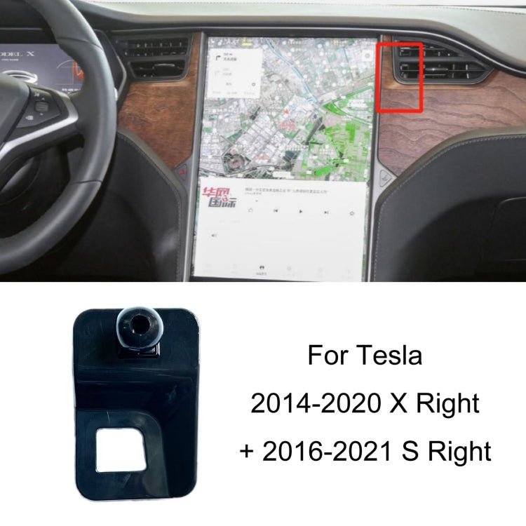 For Tesla Car Air Outlet Clip Phone Holder Base, 14 - 20 X Right + 16 - 21 S Right, 14 - 20 X Left + 16 - 21 S Left, 19 - 22 Model 3 Left, 19 - 22 Model 3+Model Y Rubber, 21 - 22 Model 3+Model Y Stuck On Screen, 21 - 22 Model Y Stuck On Steering Wheel Left - ORIWHIZ
