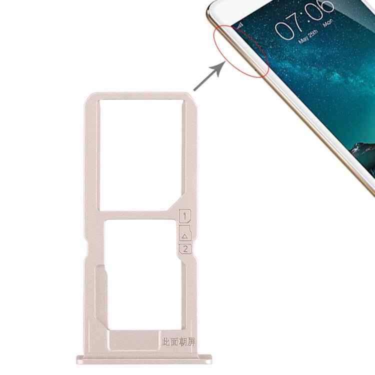 For Vivo V3Max SIM Card Tray + SIM Card Tray / Micro SD Card Tray, For Vivo V3Max - ORIWHIZ