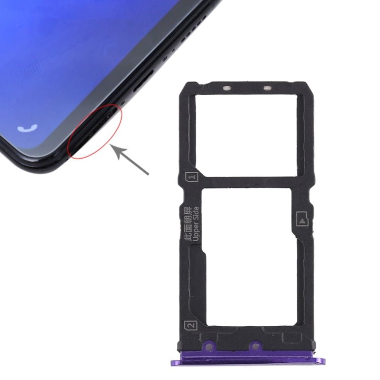For Vivo X21 SIM Card Tray + SIM Card Tray / Micro SD Card Tray, For Vivo X21, Vivo X21 - ORIWHIZ