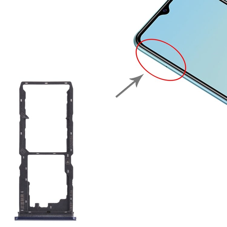 For vivo Y12S 2021 / Y12a V2069 SIM Card Tray + SIM Card Tray + Micro SD Card Tray, For vivo Y12S 2021 / Y12a - ORIWHIZ