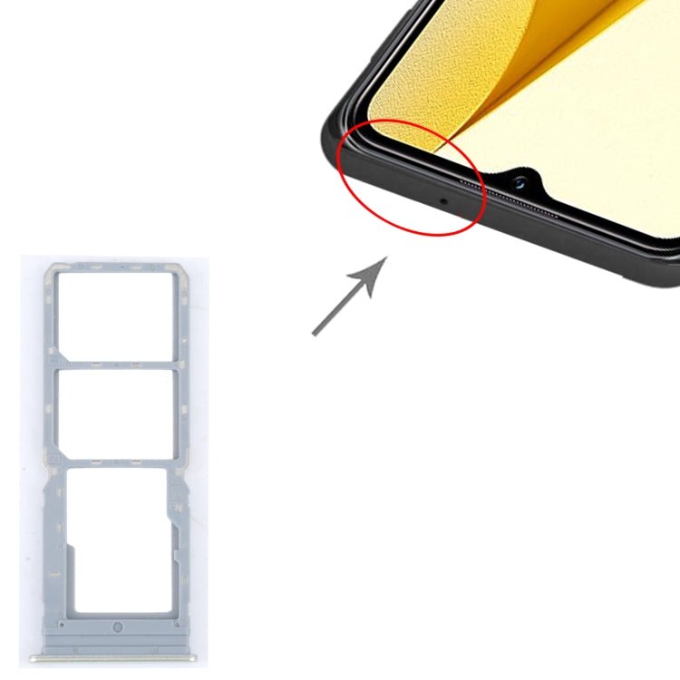 For vivo Y16 SIM Card Tray + SIM Card Tray + Micro SD Card Tray, For vivo Y16 - ORIWHIZ