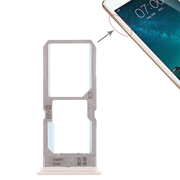 For Vivo Y67 SIM Card Tray + SIM Card Tray / Micro SD Card Tray, For Vivo Y67 - ORIWHIZ