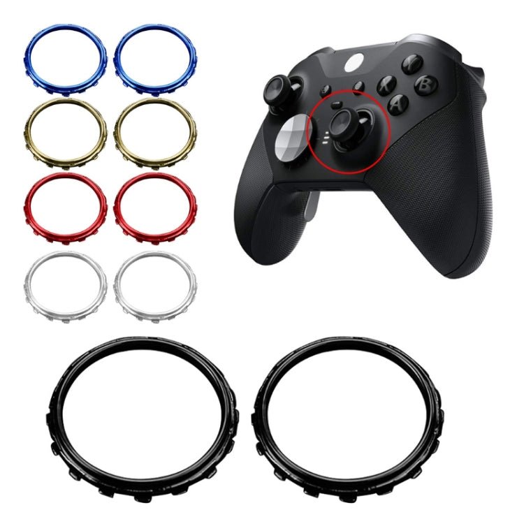 For Xbox One Elite 1pair 3D Replacement Ring Handle Accessories, Color: Black, Black, Gold Plating, Silver Plating, Red Plating, Blue Plating - ORIWHIZ