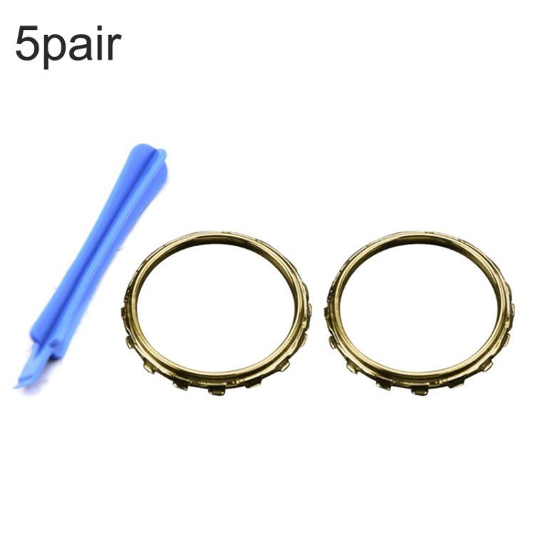For Xbox One Elite 5pairs 3D Replacement Ring + Screwdriver Handle Accessories, Black + Screwdriver, Gold Plating + Screwdriver, Silver Plating + Screwdriver, Red Plating + Screwdriver, Blue Plating + Screwdriver - ORIWHIZ