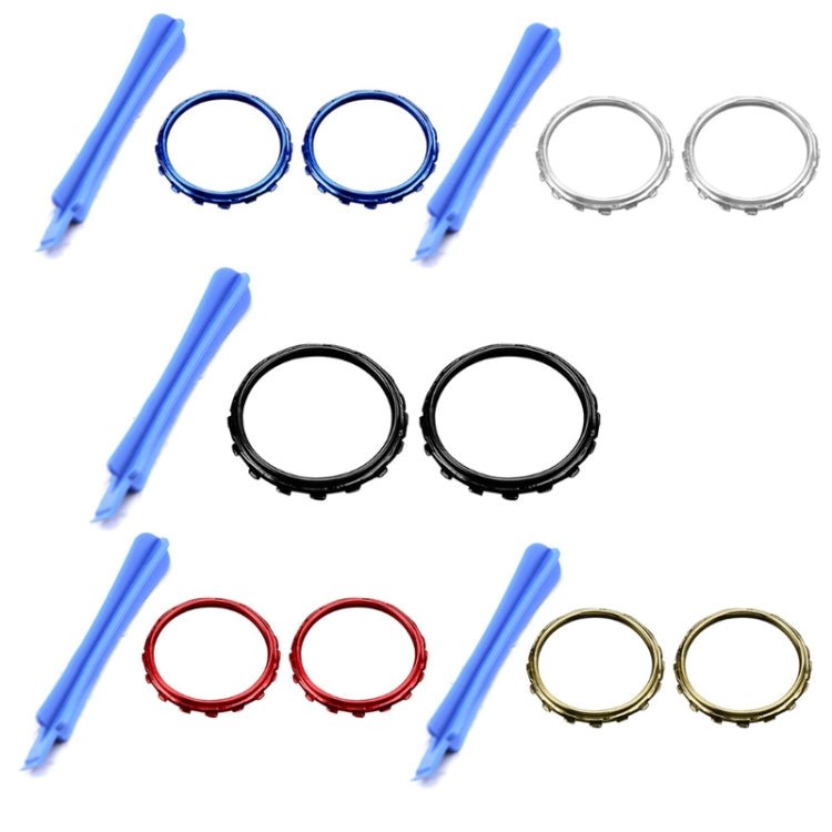 For Xbox One Elite 5pairs 3D Replacement Ring + Screwdriver Handle Accessories, Black + Screwdriver, Gold Plating + Screwdriver, Silver Plating + Screwdriver, Red Plating + Screwdriver, Blue Plating + Screwdriver - ORIWHIZ