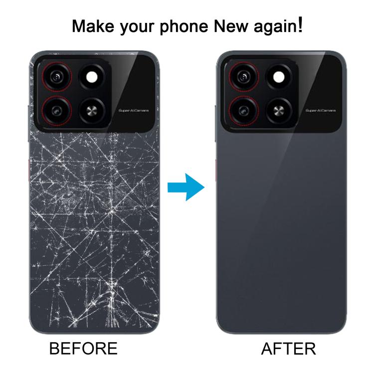 For ZTE Blade A35 Z2453 Battery Back Cover with Camera Lens Cover, For ZTE Blade A35(with Middle Frame) - ORIWHIZ