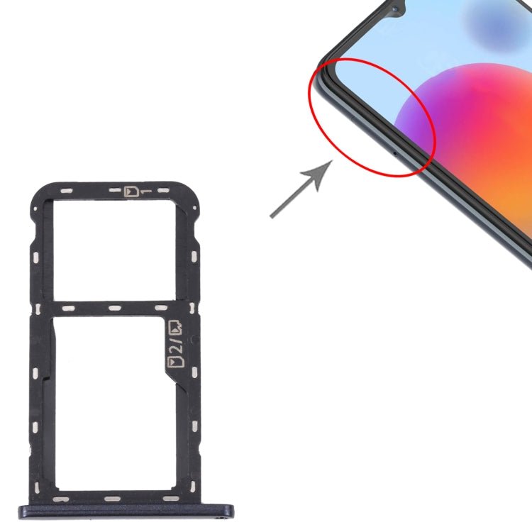 For ZTE Blade A72 SIM Card Tray + SIM Card Tray / Micro SD Card Tray, For ZTE Blade A72 - ORIWHIZ