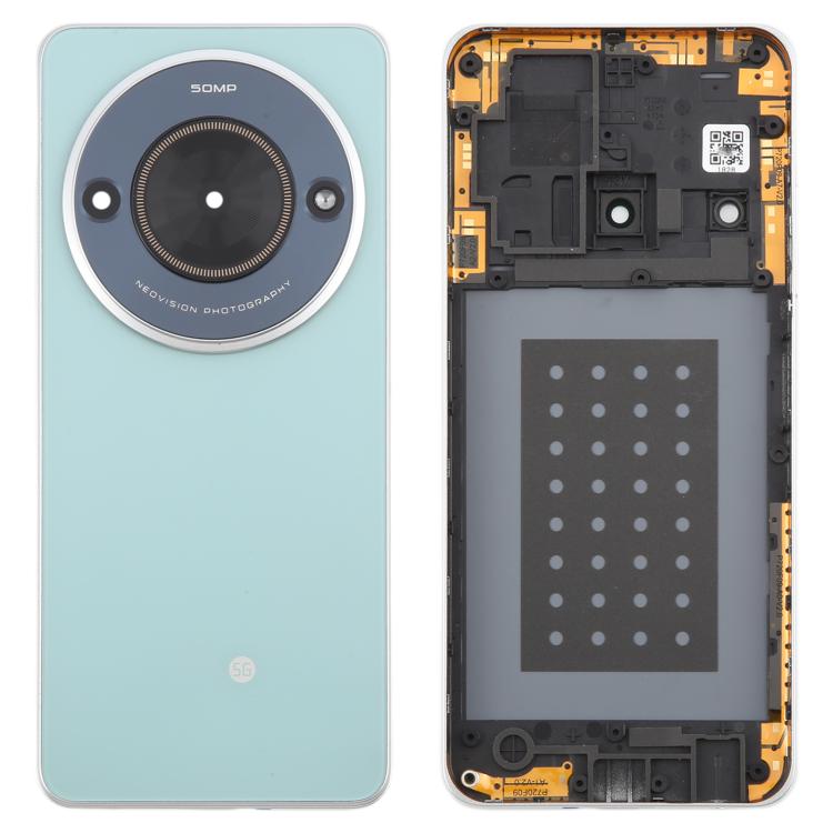 For ZTE Blade A75 5G Z2357N / Blade V60 Smart Glass Battery Back Cover with Middle Frame / Camera Lens Cover, For ZTE Blade A75 5G(with Middle Frame) - ORIWHIZ