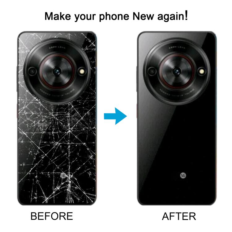 For ZTE Blade A75 5G Z2357N / Blade V60 Smart Glass Battery Back Cover with Middle Frame / Camera Lens Cover, For ZTE Blade A75 5G(with Middle Frame) - ORIWHIZ