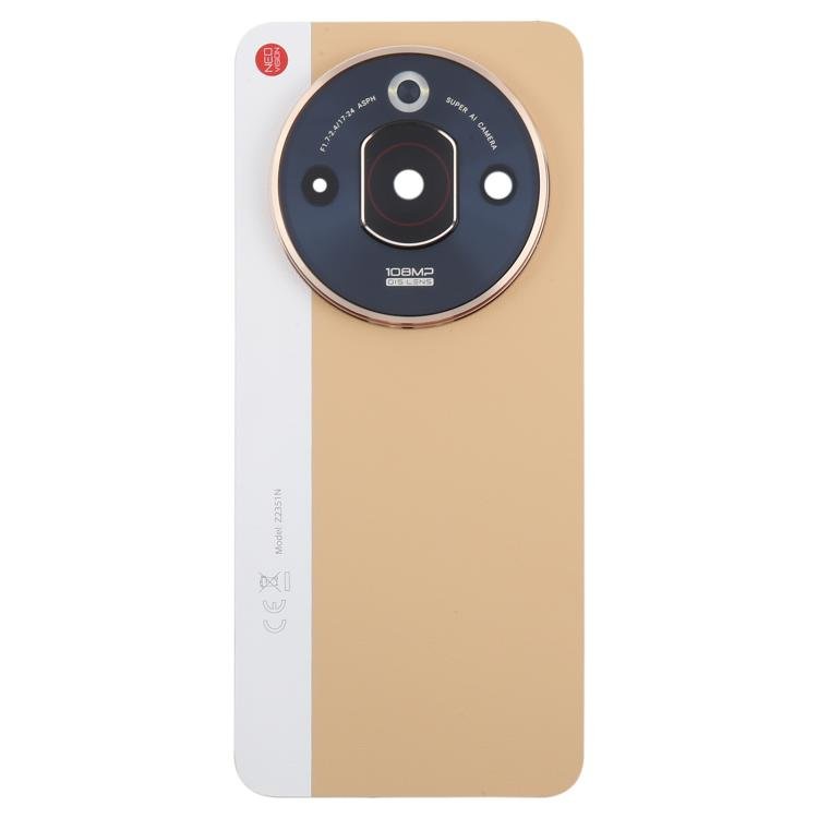 For ZTE nubia Focus Pro Z2351N Leather Battery Back Cover with Adhesive / Camera Lens Cover, For ZTE nubia Focus Pro(Leather) - ORIWHIZ