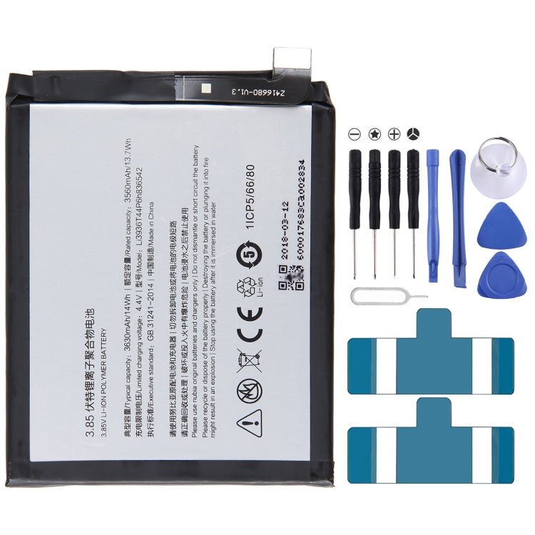 For ZTE Nubia Red Magic 7 2250mAh Battery Replacement Li3945T44P8h556490, For ZTE Nubia Red Magic 6 NX669J, For ZTE Nubia Red Magic 7 / 6 Pro / 6s Pro, For ZTE Nubia Red Magic 3 / 3S NX629J - V1S, For ZTE Nubia Red Magic M2 NX551J - ORIWHIZ