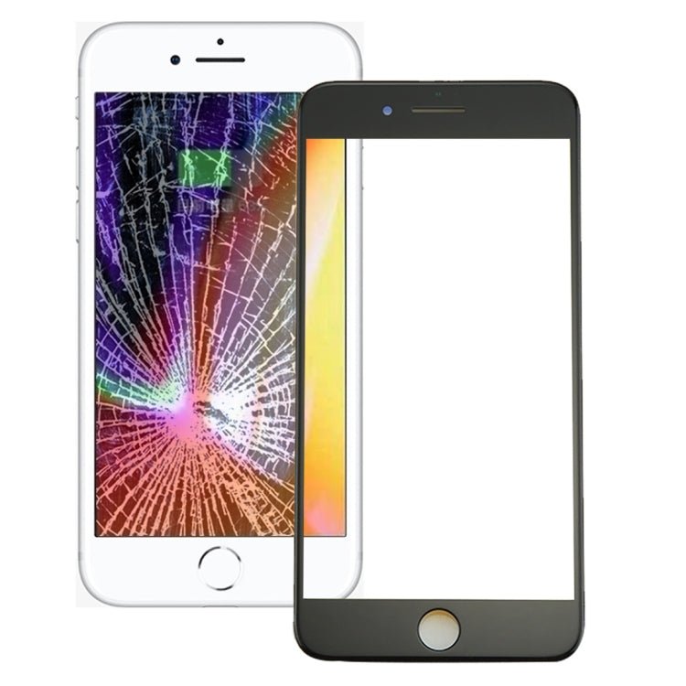 Front Screen Outer Glass Lens with Front LCD Screen Bezel Frame & OCA Optically Clear Adhesive for iPhone 8, For iPhone 8 (Frame+OCA) - ORIWHIZ