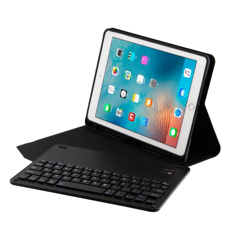FT - 1038E Detachable Bluetooth 3.0 Aluminum Alloy Keyboard + Lambskin Texture Leather Tablet Case for iPad Air / Air 2 / iPad Pro 9.7 inch, with Pen Slot / Water Repellent / Three - gear Angle Adjustment / Magnetic / Sleep Function, FT - 1038E - ORIWHIZApple AccessoriesiPad KeyboardiPad Keyboard For iPad Pro