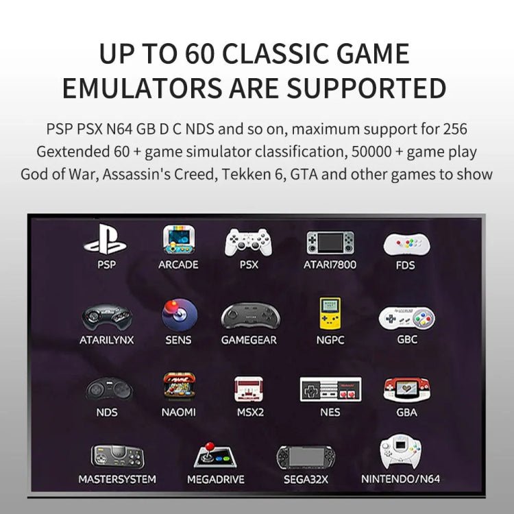 G11 PRO Game Machine TV Box Dual System HDMI HD 4K Retro Arcade, 64G 30,000+ Games, 128G 40,000+ Games, 256G 60,000+ Games, 64G+Charging Handle, 128G+Charging Handle, 256G+Charging Handle - ORIWHIZPocket ConsolePocket Console & AccessoriesToys & Hobbies