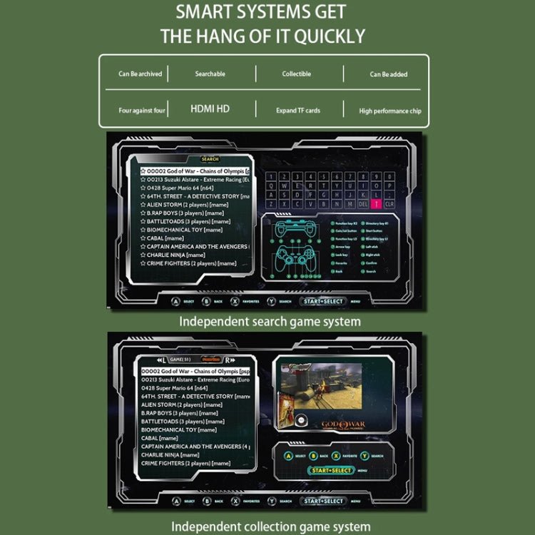 G11 PRO Game Machine TV Box Dual System HDMI HD 4K Retro Arcade, 64G 30,000+ Games, 128G 40,000+ Games, 256G 60,000+ Games, 64G+Charging Handle, 128G+Charging Handle, 256G+Charging Handle - ORIWHIZPocket ConsolePocket Console & AccessoriesToys & Hobbies