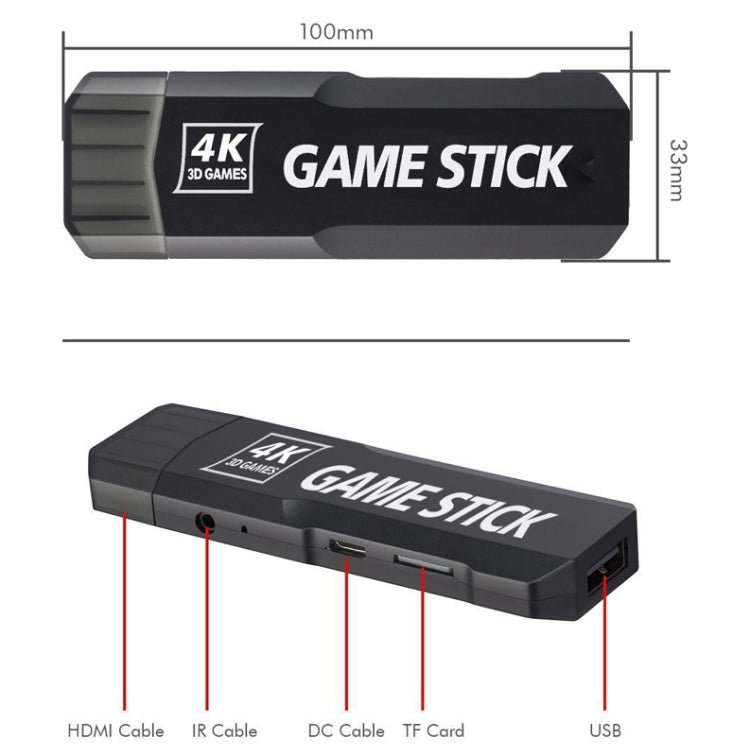 GD10 2.4G Wireless 4K HD TV Game Console PSP Game Box, Without Memory Card, 32G Built - in 15,000 Games, 64G Built - in 30,000 Games, 128G Built - in 40,000 Games - ORIWHIZPocket ConsolePocket Console & AccessoriesToys & Hobbies
