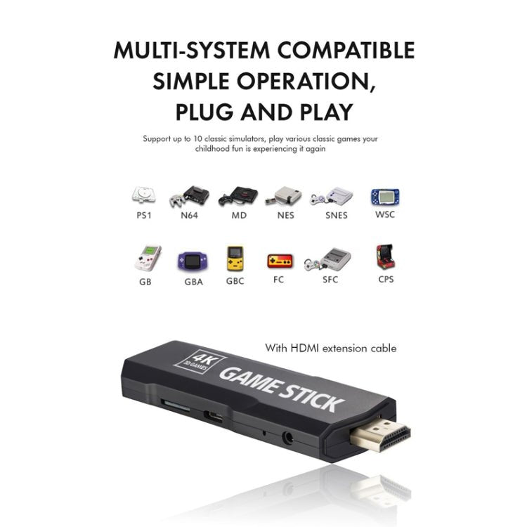 GD10 2.4G Wireless 4K HD TV Game Console PSP Game Box, Without Memory Card, 32G Built - in 15,000 Games, 64G Built - in 30,000 Games, 128G Built - in 40,000 Games - ORIWHIZPocket ConsolePocket Console & AccessoriesToys & Hobbies
