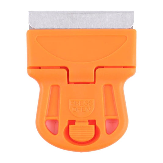 Glue Remover Squeegee Sticker Cleaner Plastic Handle Scraper, Mini Glue Remover Squeegee (Orange), Mini Glue Remover Squeegee(Yellow) - ORIWHIZ