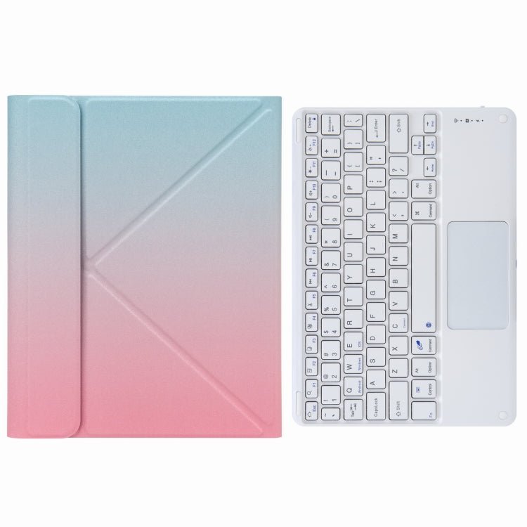 H - 097C Touch Bluetooth Keyboard Leather Case with Rear Three - fold Holder, For iPad 9.7 2018 & 2017, For iPad Pro 11 inch 2021 & 2020 & 2018 / Air 2020 10.9 - ORIWHIZApple AccessoriesiPad KeyboardiPad Keyboard Universal