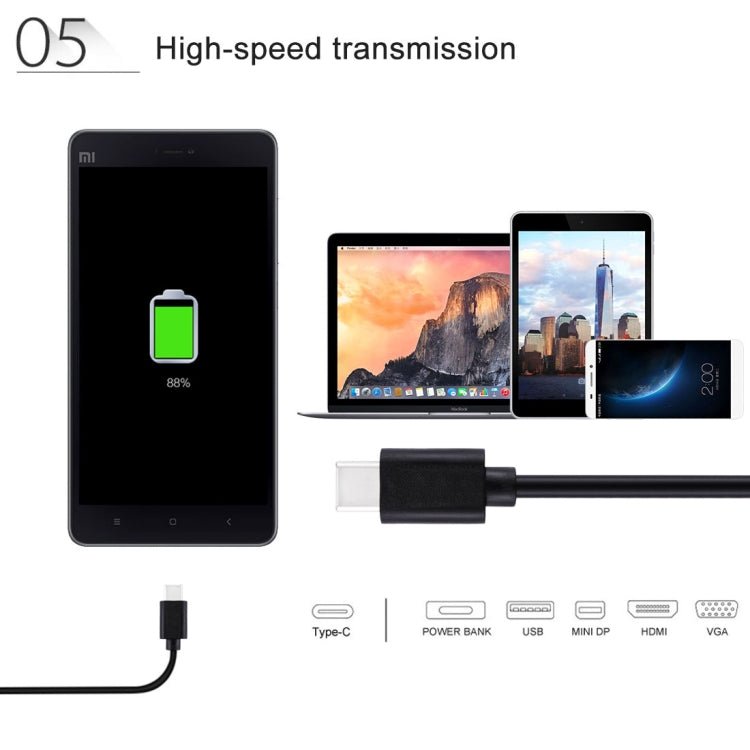 HAWEEL 1m USB - C / Type - C to USB 2.0 Data & Charging Cable, Type - C 1m - ORIWHIZ