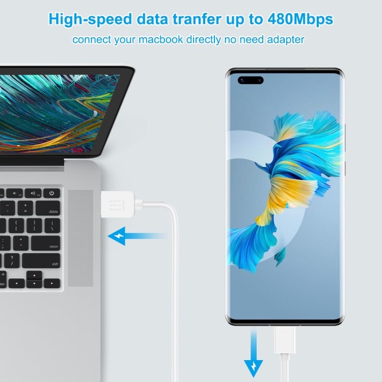 HAWEEL 2m USB - C / Type - C to USB 2.0 Data & Charging Cable, Type - C 2m - ORIWHIZ