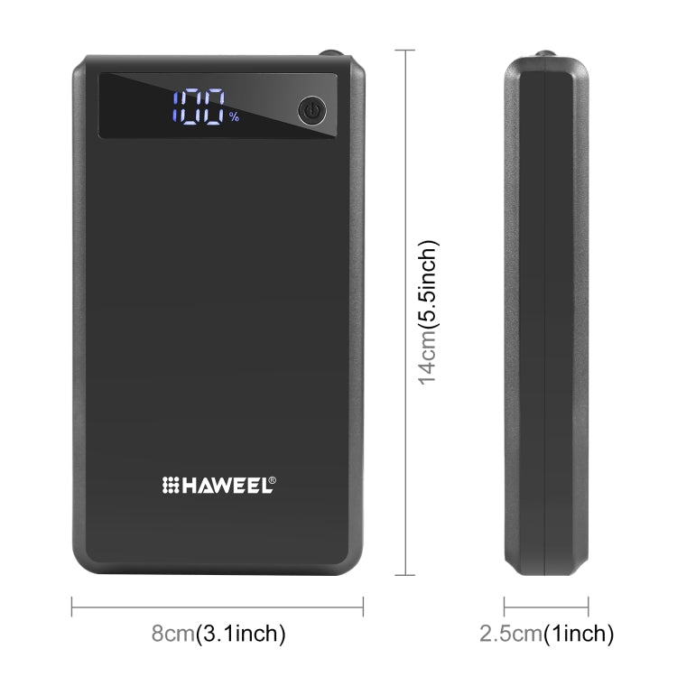 HAWEEL DIY 6 x 18650 Battery 24W Fast Charge Power Bank Box Case with Display, Not Include Battery, 6 x 18650 Battery - ORIWHIZ