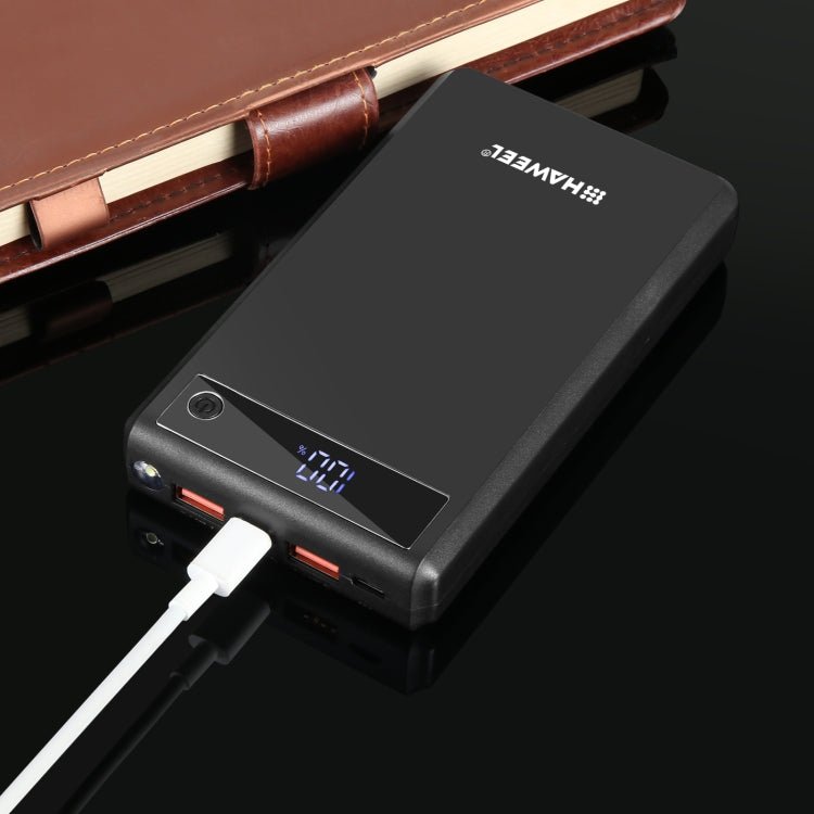 HAWEEL DIY 6 x 18650 Battery 24W Fast Charge Power Bank Box Case with Display, Not Include Battery, 6 x 18650 Battery - ORIWHIZ