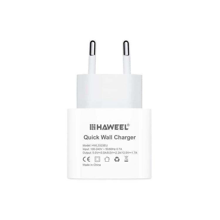 HAWEEL PD 20W Single USB - C / Type - C Interface QC Travel Charger, Support Full QC Protocol, EU Plug, QC Charger EU Plug - ORIWHIZ