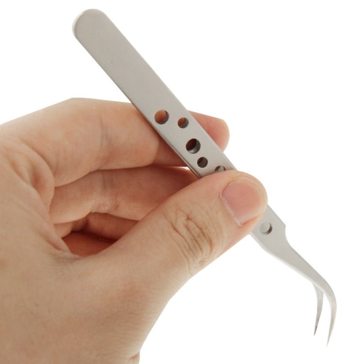 High - Hardness Anti - Magnetic Anti - Acid Steel Curved Tweezers, Curved Head - ORIWHIZ