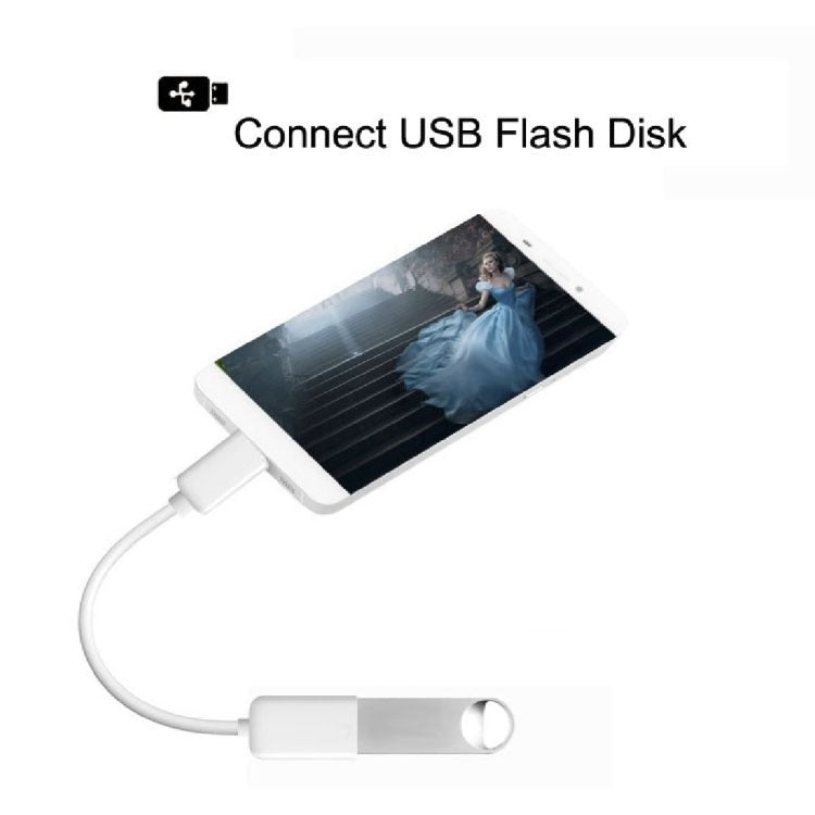 High Quality USB 2.0 AF to Micro USB 5 Pin Male Adapter Cable with OTG Function, Length: 15cm, White, Black - ORIWHIZ