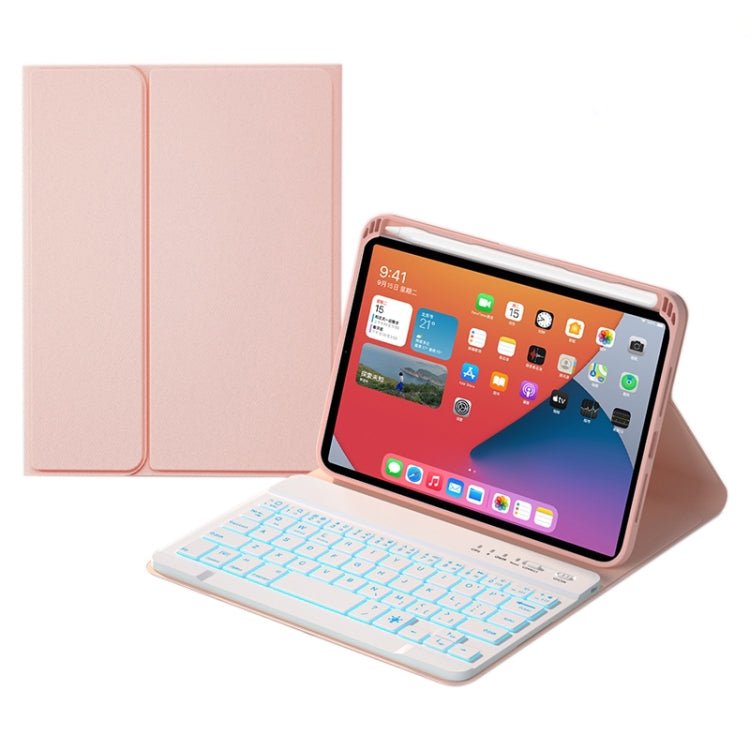 HK006D Square Keys Detachable Bluetooth Keyboard Leather Case with White Backlight & Holder for iPad mini 6, HK006D - ORIWHIZApple AccessoriesiPad KeyboardiPad Keyboard For iPad mini