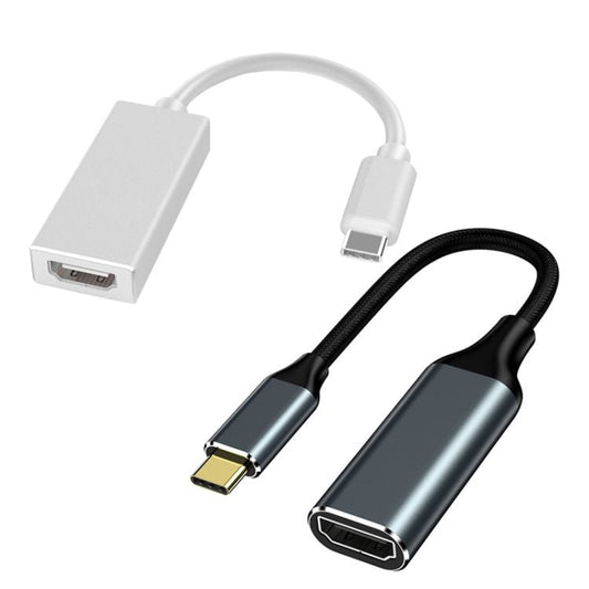 HW - TC01A USB 3.1 Type - C To HDMI Adapter Cable For Computer Phone Projectior, Silver, Black - ORIWHIZ