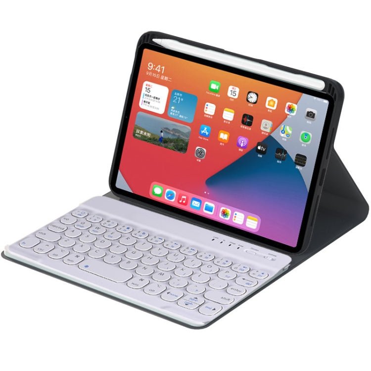 HY006 Round Keys Detachable Bluetooth Keyboard Leather Case with Holder for iPad mini 6, HY006 - ORIWHIZApple AccessoriesiPad KeyboardiPad Keyboard For iPad mini