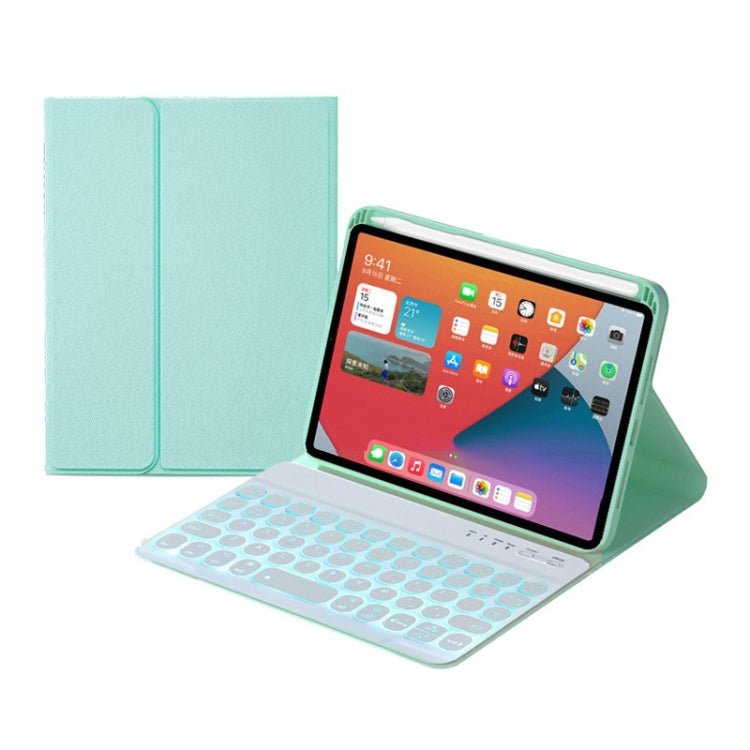 HY006D Round Keys Detachable Bluetooth Keyboard Leather Case with Colorful Backlight & Holder for iPad mini 6, HY006D - ORIWHIZApple AccessoriesiPad KeyboardiPad Keyboard For iPad mini