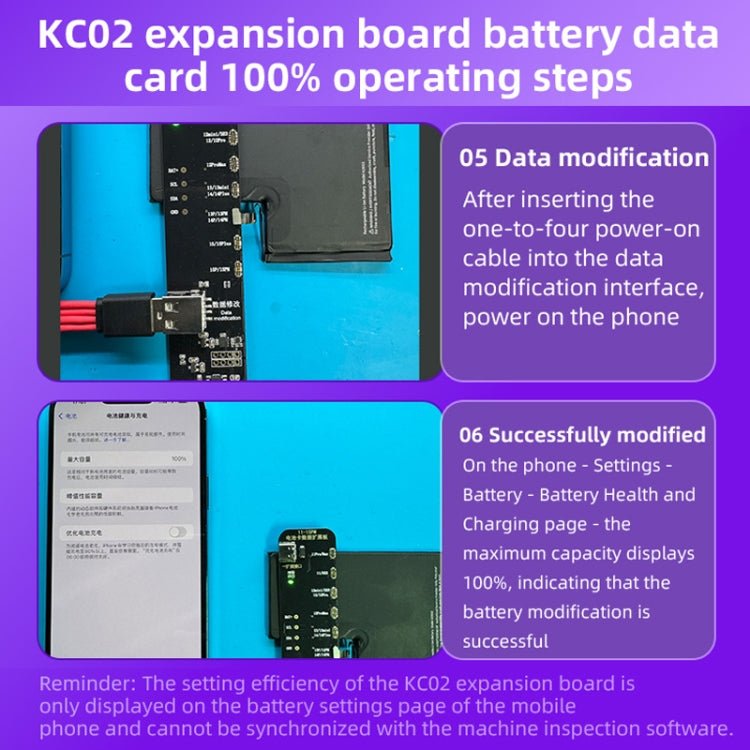 i2C KC02 Battery Data Repair Expansion Board Modifying Battery Efficiency for iPhone 11 - 15 Pro Max, KC02 - ORIWHIZ