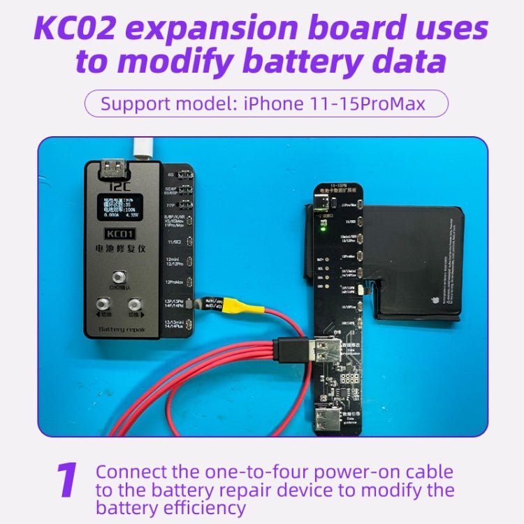 i2C KC02 Battery Data Repair Expansion Board Modifying Battery Efficiency for iPhone 11 - 15 Pro Max, KC02 - ORIWHIZ
