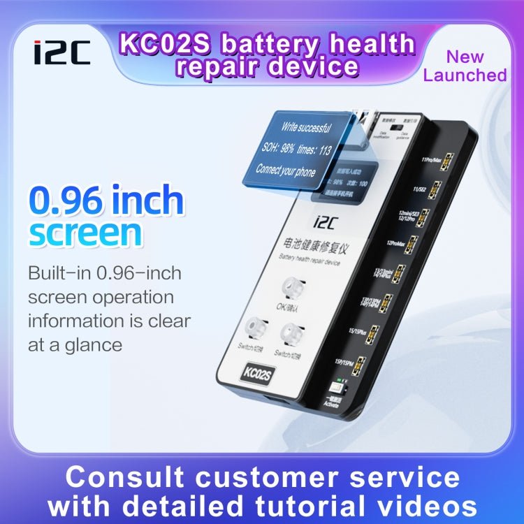 i2C KC02S Battery Health Recovery Device Activation Instrument For iPhone 11 - 15 Series, KC02S - ORIWHIZ