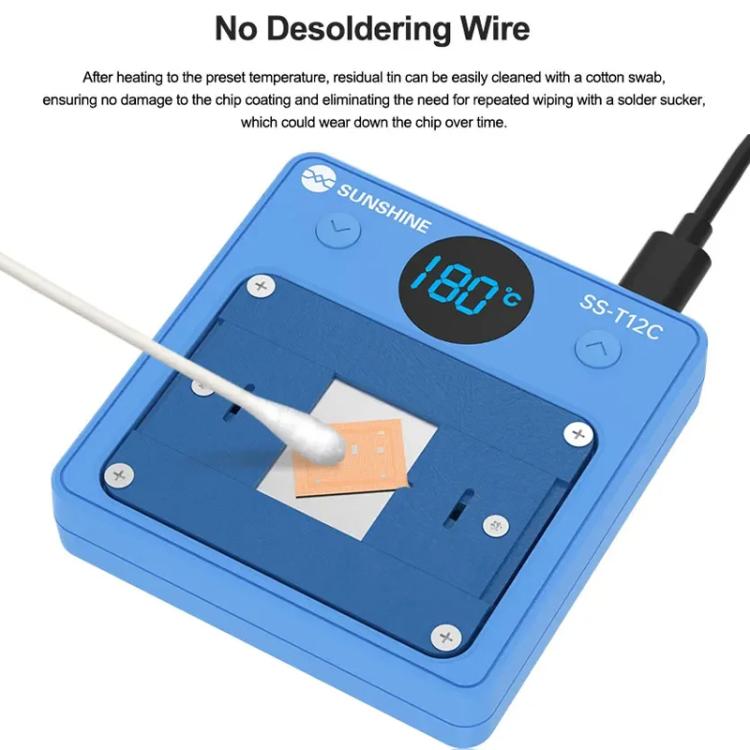 IC Chip Heating Glue Remover Mobile Phone Repair Chip Fast Heating Efficient Glue Removal Tool, SUNSHINE SS - T12C - ORIWHIZ