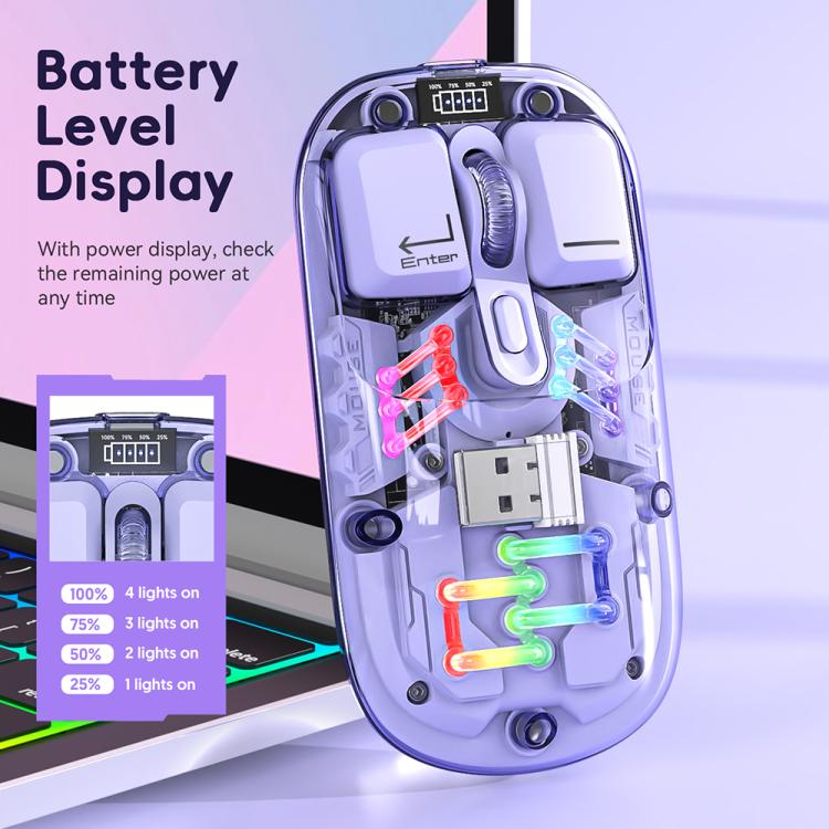 IMICE T300 4 Keys 1600DPI RGB Luminous Mouse Bluetooth Dual Mode Charging Wireless Silent Mouse With Magnetic Back Cover - ORIWHIZComputer & NetworkingiMICEMice & Keyboard