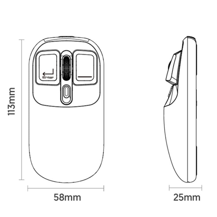 IMICE T300 4 Keys 1600DPI RGB Luminous Mouse Bluetooth Dual Mode Charging Wireless Silent Mouse With Magnetic Back Cover - ORIWHIZComputer & NetworkingiMICEMice & Keyboard