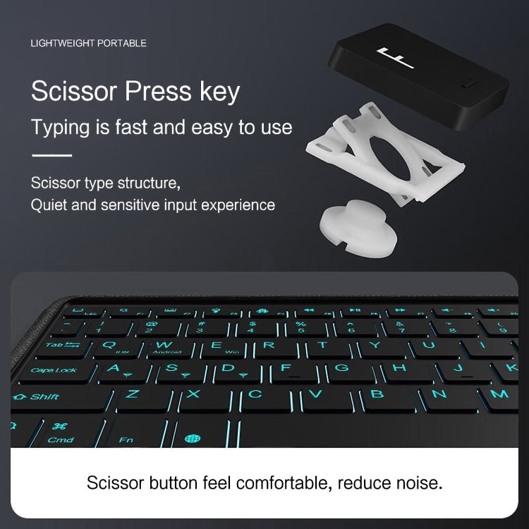 Intelligent Detachable Touch Bluetooth Keyboard Leather Tablet Case with Backlight/Pen Slot, For iPad Pro 13 2024, For iPad Air 13 2024, For iPad Air 11 2024, For iPad Pro 11 2024, For iPad 10.9 2022, For iPad 10.2 2021, For iPad mini 6 - ORIWHIZApple AccessoriesiPad KeyboardiPad Keyboard For iPad Pro