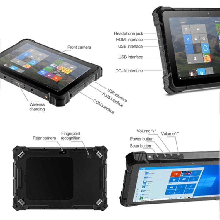 IP67 Waterproof Shockproof Dustproof, Windows10 Intel Pentium J4205 Quad Core, Support GPS/WiFi/BT/NFC, X4 8GB+128GB - ORIWHIZ