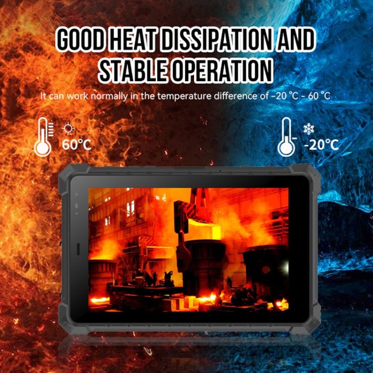 IP68 Waterproof Shockproof Dustproof, Android 10.0 MT6771 Octa Core, Support GPS/WiFi/BT/NFC, UK Plug, 8 inch 4GB+64GB - ORIWHIZ