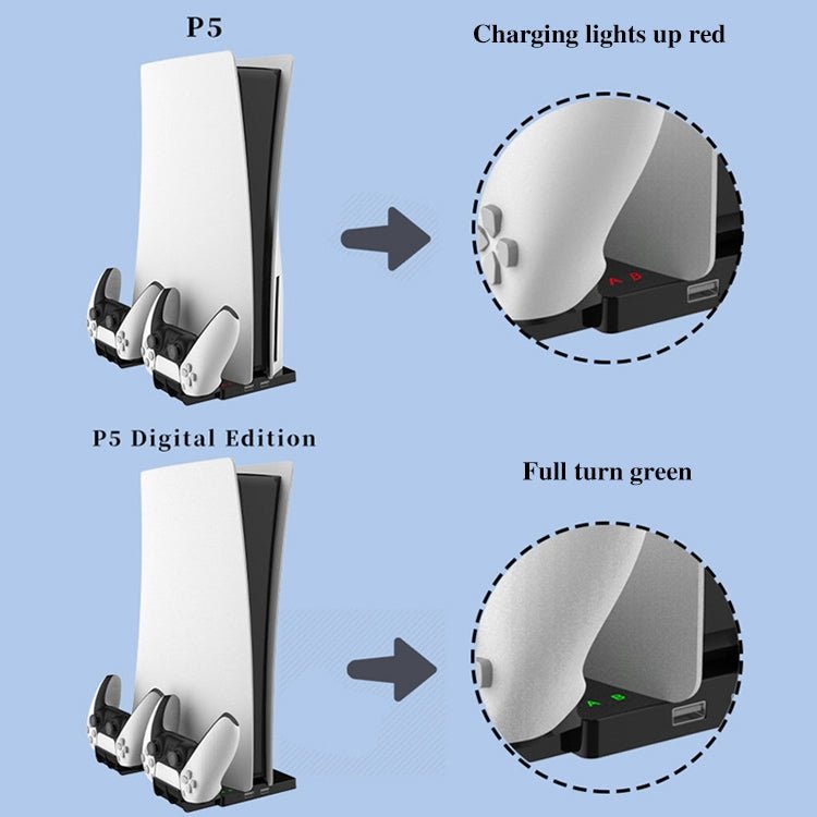 iplay HBP - 269 For PS5 De / UHD Charging Stand Vertical Base Holder With Handle Charger, iPega HBP - 269 - ORIWHIZipegaSony AccessoriesSony Accessories Charger & Power