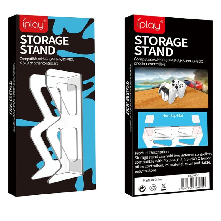 IPLAY HBX - 433 Gamepad Transparent Desktop Display Stand For PS4 / PS5 / PS3 / Xbox / Switch, HBX - 433 - ORIWHIZIPLAYMicroSoft AccessoriesMicroSoft Accessories Holder