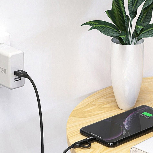 IVON CA52 2.4A USB to Type - C + Micro USB 2 in 1 Charging Sync Data Cable, Length: 1m, Type - C + Micro USB - ORIWHIZ